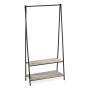 Perchero de Pie Confortime 2 Estantes 80 x 40 x 160 cm Negro Metal Madera