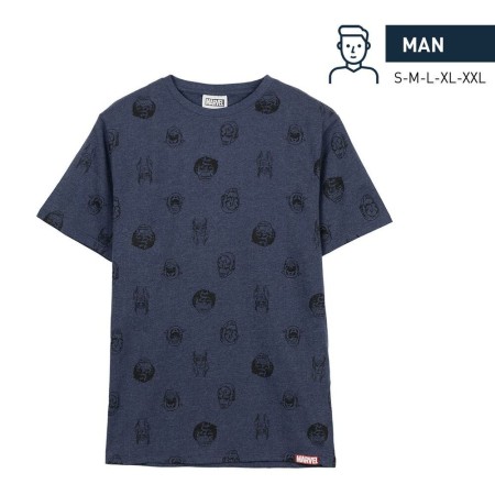 T-shirt à manches courtes homme Marvel Bleu foncé