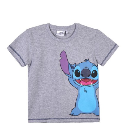 T shirt à manches courtes Enfant Stitch Gris