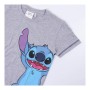 T shirt à manches courtes Enfant Stitch Gris