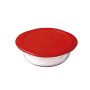 Panier-repas rond avec couvercle Ô Cuisine Cook & Store Rouge 350 ml 15 x 15 x 5 cm Silicone verre (5 Unités)