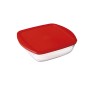 Fiambrera Cuadrada con Tapa Ô Cuisine Cook & Store Rojo 1 L 20 x 17 x 6 cm Silicona Vidrio (6 Unidades)