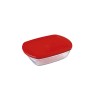 Fiambrera Rectangular con Tapa Ô Cuisine Cook & Store Rojo 400 ml 17 x 10 x 5 cm Silicona Vidrio (6 Unidades)