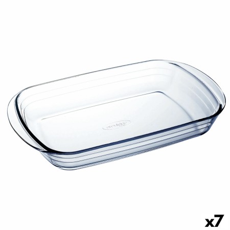 Plat de Four Ô Cuisine  Rectangulaire 32 x 20 x 6 cm Transparent verre (7 Unités)