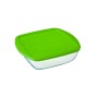 Fiambrera Cuadrada con Tapa Pyrex Cook & Store Verde 25 x 22 x 7 cm 2,2 L Silicona Vidrio (5 Unidades)