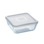 Fiambrera Cuadrada con Tapa Pyrex Cook & Freeze 850 ml 14 x 14 cm Transparente Silicona Vidrio (6 Unidades)