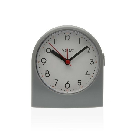 Reloj-Despertador Versa Nur Gris 5,6 x 10,7 x 9,6 cm Plástico