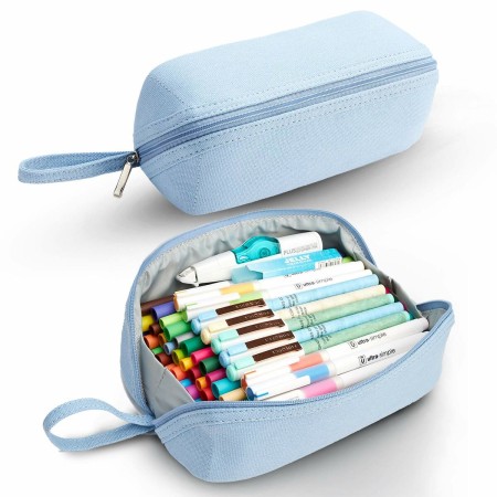 Trousse d'écolier 21 x 9 x 8 cm Bleu (Reconditionné A)