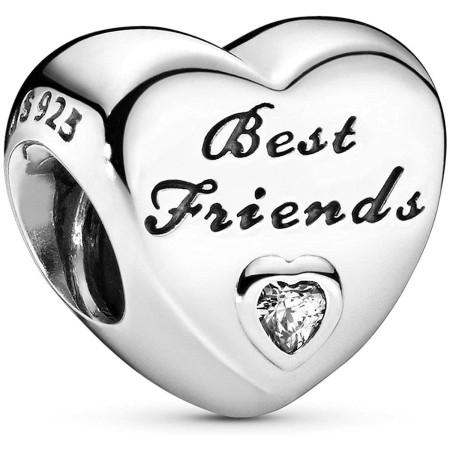 Perle de verre Femme Pandora Best Friends 791727CZ Coeur Argenté (Reconditionné A)