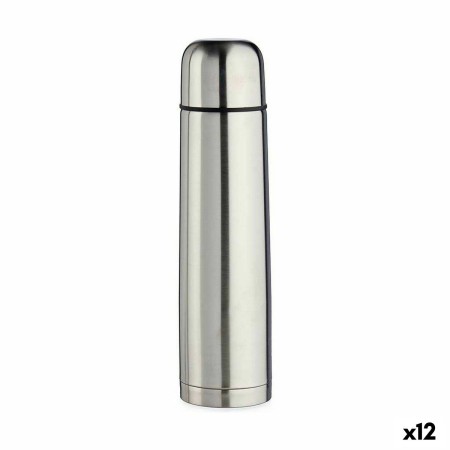 Termo Plateado Acero Inoxidable 1 L (12 Unidades)