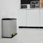 Cubo de Basura para Reciclaje Kitchen Move 2 Compartimentos Acero Inoxidable 24 L 12 L