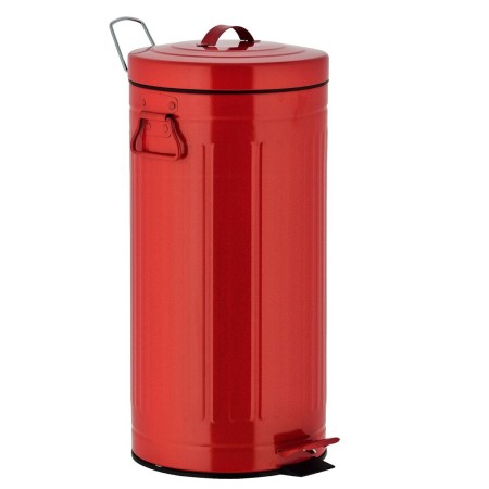 Cubo de Basura con Pedal Kitchen Move Rojo Acero Inoxidable 30 L