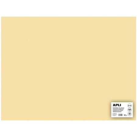 Cartulinas Apli Crema 50 x 65 cm (25 Unidades)