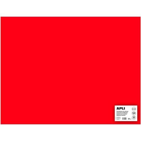 Cartulinas Apli Rojo 50 x 65 cm (25 Unidades)