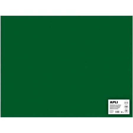 Cartulinas Apli 50 x 65 cm Verde oscuro (25 Unidades)