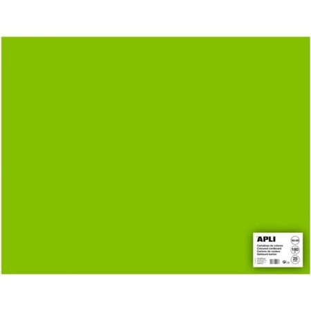 Cartulinas Apli 50 x 65 cm Verde limón (25 Unidades)