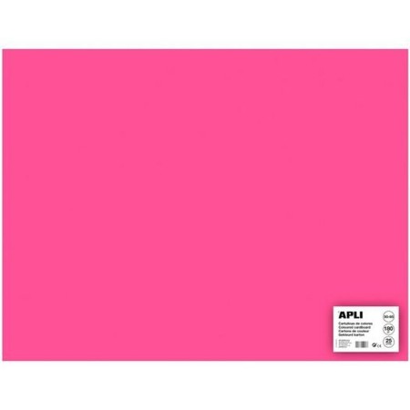 Cartulinas Apli Rosa Fuerte 50 x 65 cm (25 Unidades)