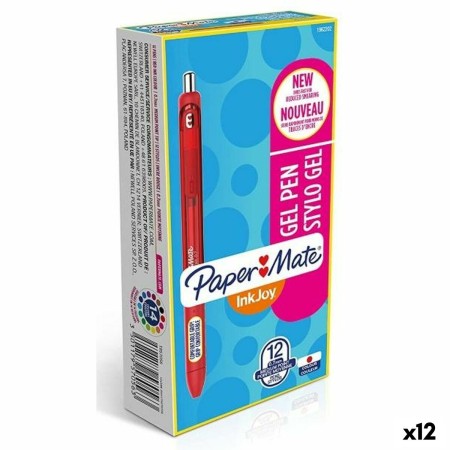 Bolígrafo de gel Paper Mate Inkjoy 12 Piezas Rojo (12 Unidades)