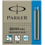 Recambio de tinta para pluma Parker Quink Mini 6 Piezas Azul (30 unidades)