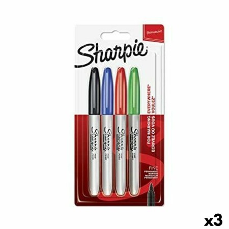 Set de Rotuladores Sharpie Multicolor 4 Piezas 0,9 mm (3 Unidades)