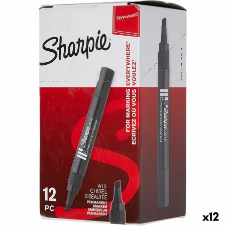 Rotulador permanente Sharpie W10 12 Piezas 1,5-5 mm Negro (12 Unidades)