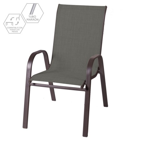 Silla de Jardín Nerea 56 x 68 x 93 cm Marrón Acero