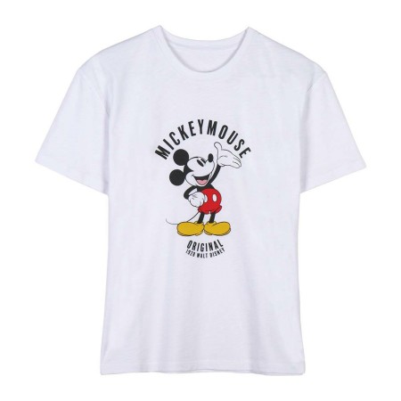 Camiseta de Manga Corta Mujer Mickey Mouse Blanco