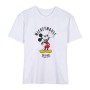 Camiseta de Manga Corta Mujer Mickey Mouse Blanco