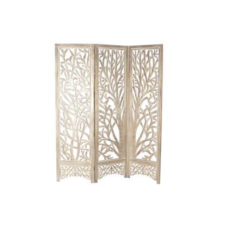 Paravent DKD Home Decor Bois de manguier Miroir (153 x 2.5 x 182 cm)
