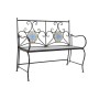 Banc DKD Home Decor 111 x 54 x 88 cm Céramique Mosaïque Noir Métal Multicouleur