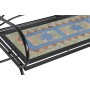 Banc DKD Home Decor 111 x 54 x 88 cm Céramique Mosaïque Noir Métal Multicouleur