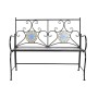 Banc DKD Home Decor 111 x 54 x 88 cm Céramique Mosaïque Noir Métal Multicouleur