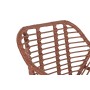 Silla de Jardín DKD Home Decor 57 x 62 x 81 cm Metal Terracota ratán sintético Blanco