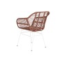 Chaise de jardin DKD Home Decor 57 x 62 x 81 cm Métal Terre cuite rotin synthétique Blanc