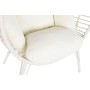 Sillón de jardín DKD Home Decor 90 x 65 x 151 cm Metal ratán sintético Blanco