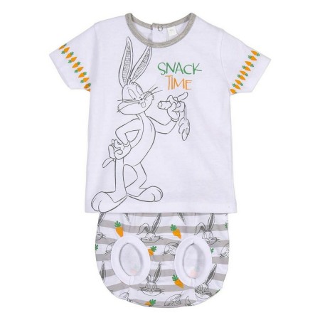 Ensemble de Vêtements Looney Tunes Gris Blanc Bébé