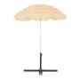 Parasol Hawaii Ø 160 x 180 cm Naturel Beige Polyester Acier