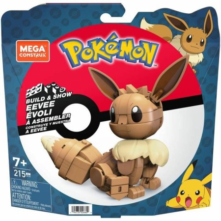 Figura Articulada Mega Construx Eevee Medium + 7 Años 215 Piezas