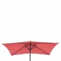 Parasol Rectangulaire 140 x 210 x 245 cm Rouge Polyester Aluminium