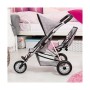 Carrito para Muñecas Reig Jogger Gris Rosa Ruedas x 3 Gemelar