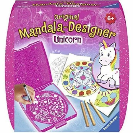 Fiches à dessin Ravensburger Mandala Mini Unicorn Mandala
