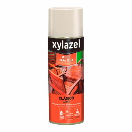 Huile de teck Xylazel Classic 5396259 Spray 400 ml Incolore Mat