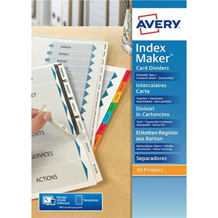 Séparateurs Avery Transparent 12 Volets