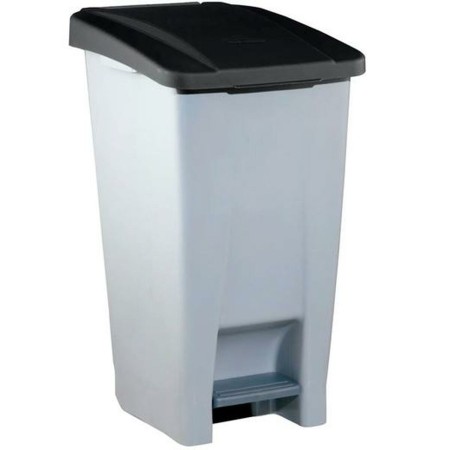 Cubo de Basura con Pedal Denox Negro Gris 120 L