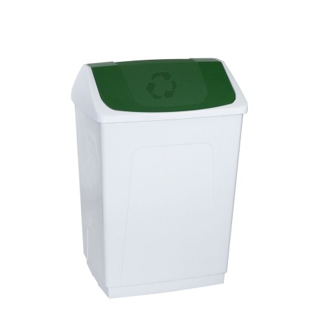 Corbeille à papier Denox Blanc Vert 55 L