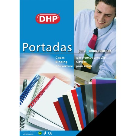 Portadas de encuadernación DHP Negro A4 Polipropileno (100 Unidades)