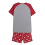 Pyjama D'Été Mickey Mouse Rouge Gris Homme