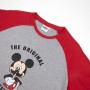 Pyjama D'Été Mickey Mouse Rouge Gris Homme