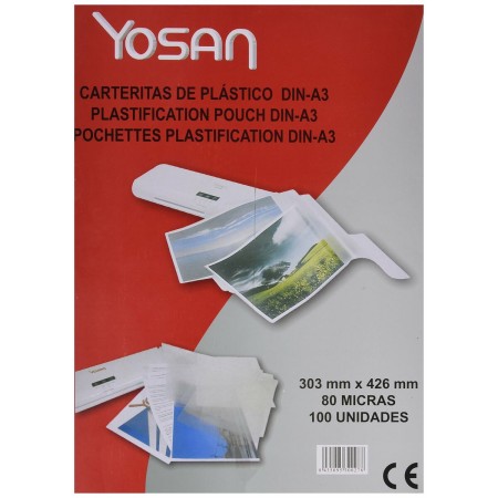 Pochettes à plastifier Yosan Transparent A3 (100 Unités)