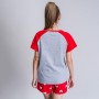 Pyjama D'Été Minnie Mouse Femme Rouge Gris